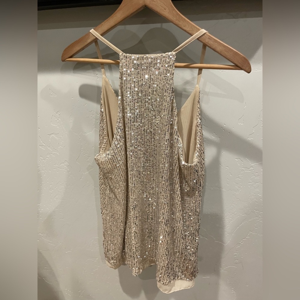 Sequin razorback tank made in Italy size M - Picture 4 of 7
